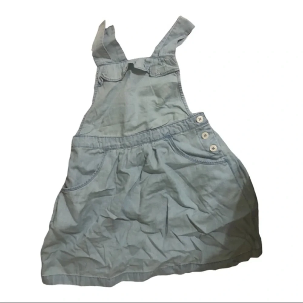 2piece Carter’s‎ white tee and blue chambray jumper size 5T new